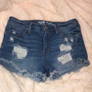 Blue jean shorts